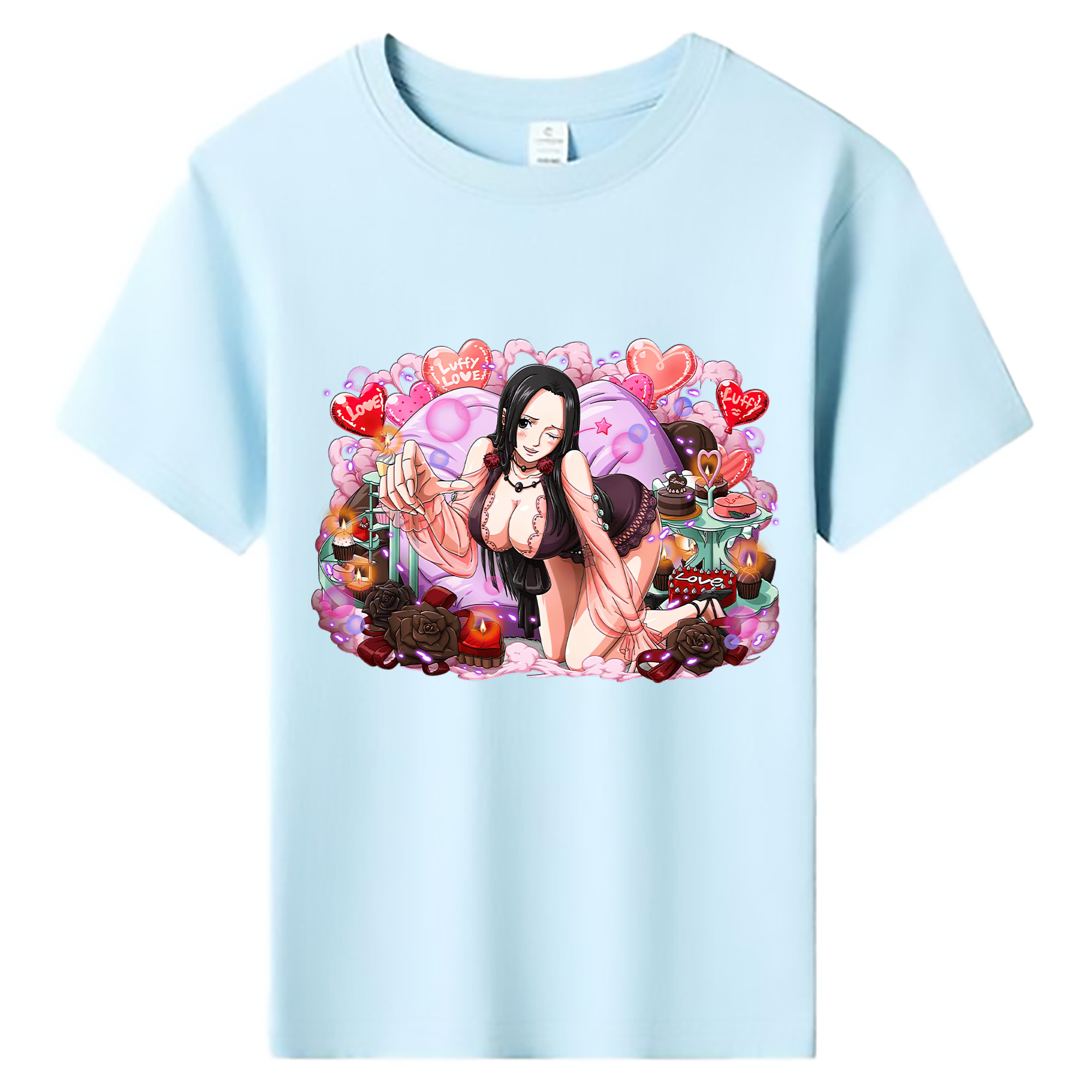 ワンピース ボア・ハンコック ONE PIECE Boa·Hancock 綿100％キッズTシャツ（フロントプリント）